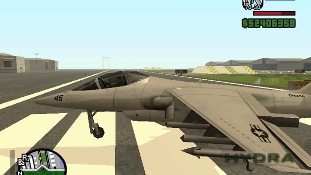 gta sanandreas hydra cheat code