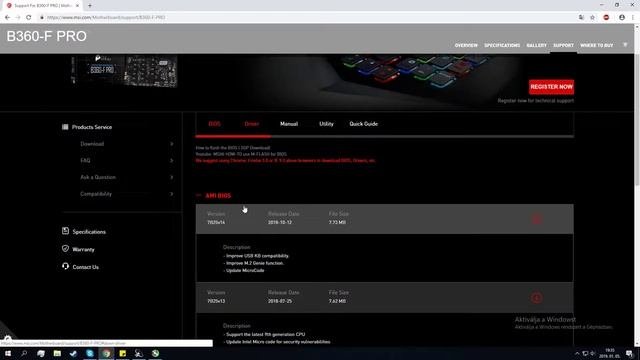 MSI B360-F PRO Mining Expert MotherBoard