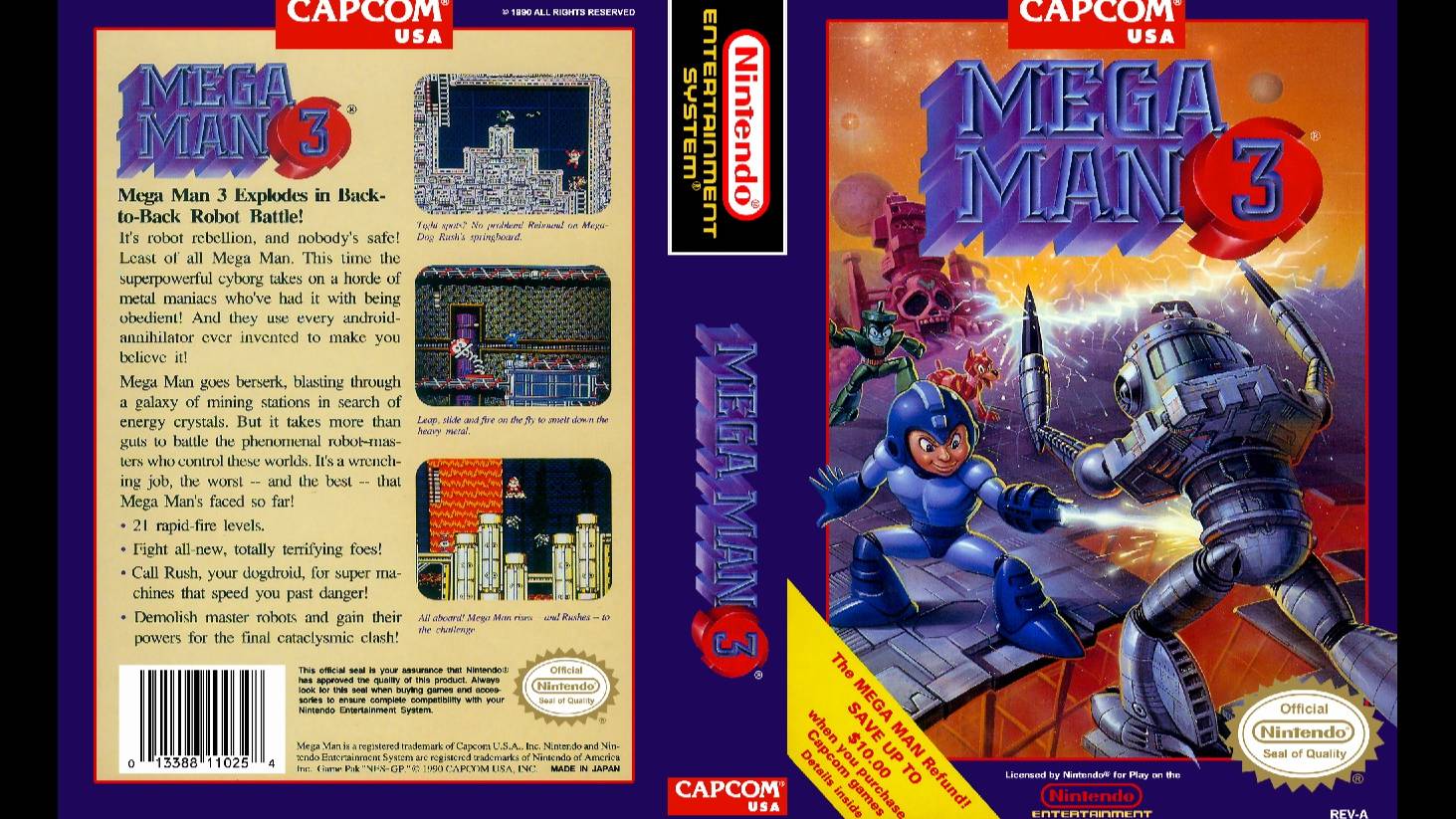 MEGA MAN 3. CAPCOM. 1990. NES