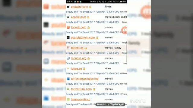 The beauty and the beast. How to download on Android device using Torrent for FREE!!!!