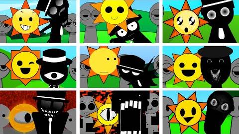 Incredibox Sprunki - но СМЕШИВАЙТЕ MR SUN и BLACK во ВСЕХ разных модах