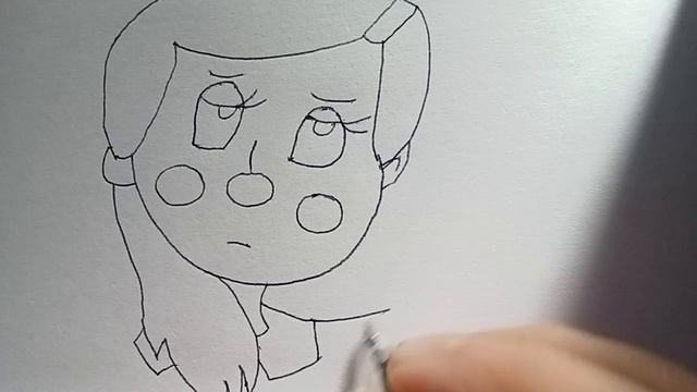 рисую грустную девушку