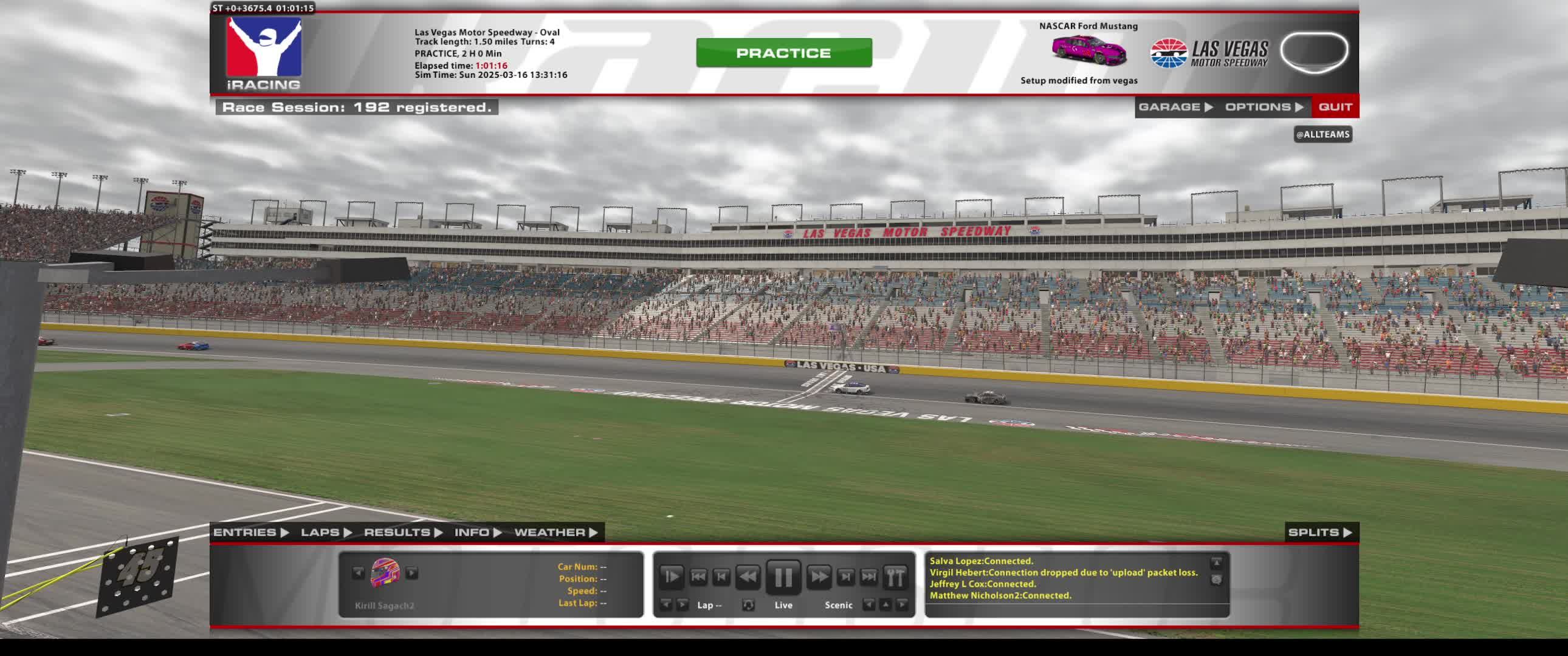NASCAR iRacing Series - Fixed. Las Vegas Motor Speedway