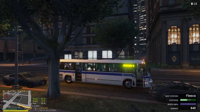 GTA 5 - City worker life EP01 - MTA Bus Driver mod
