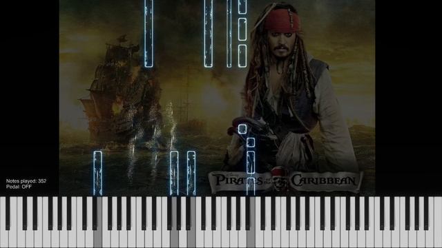 Pirates of the Caribbean - He's a Pirate (Piano cover) #фортепиано #Piano Tutorial #Synthesia