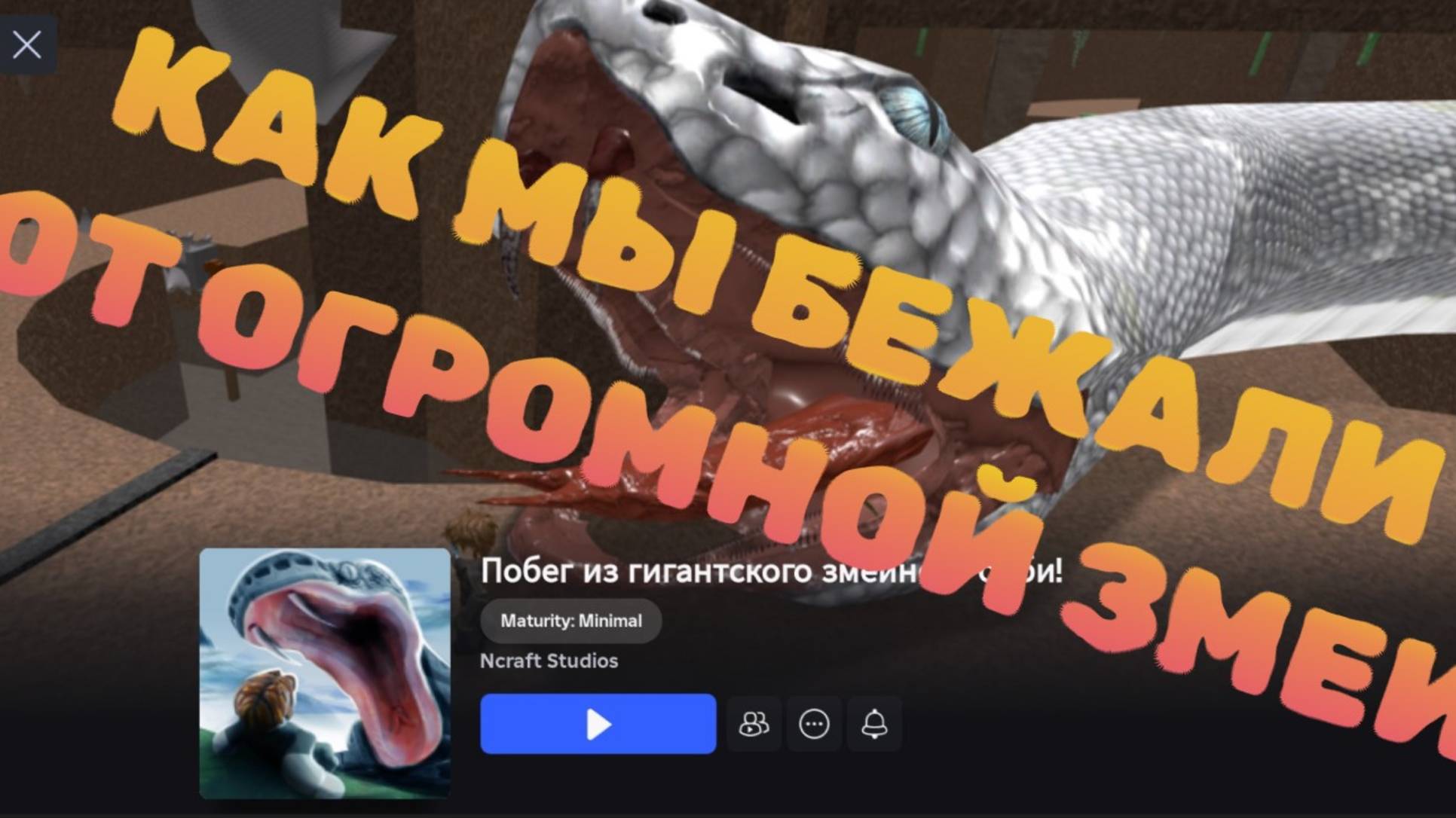 КАК МЫ БЕЖАЛИ ОТ ОГРОМНОЙ ЗМЕИ