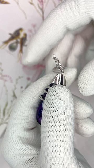 Серьги с аметистами и бриллиантами, арт: К9122