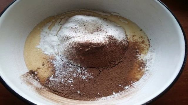 Шоколадный пирог с творогом