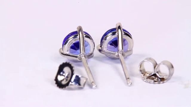 Tanzanite Earrings 1.02 Carat BVI Color