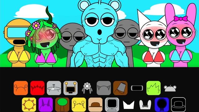 Спрунки Все этапы НОВОГО мода в новом SUS Incredibox начинаются с девушки и заканчиваются