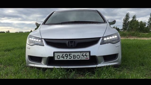 Acura LEDs on Honda Civic 4D 2010 / Custom / Кастом оптика на Хонду