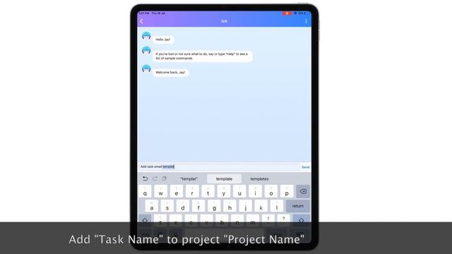 Add Task in Project Planning Pro using IVA