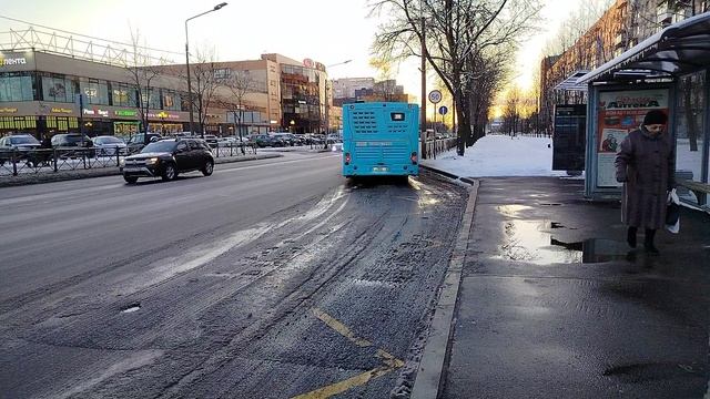 14 марта 2025 г. Автобус 386 маршрут Волгабас 5270.G4 6415 Колпино Улица Вавилова