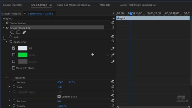 Animated overlay shapes in Adobe Premiere Pro