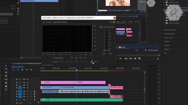 วิธีลบเสียง Noise ในคลิปแบบคลีนๆ【Premiere Pro Ep.2】#ครูอาร์ตสอนกราฟิก