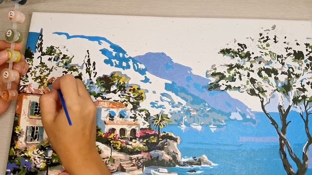 Картина по номерам Пейзаж. Арт терапия. Видео 6