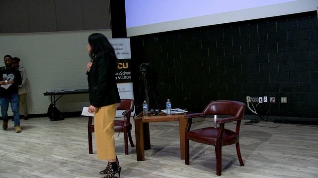 Carolina Espinal at the Speaker Series of the VCU Robertson School of Media and Culture
