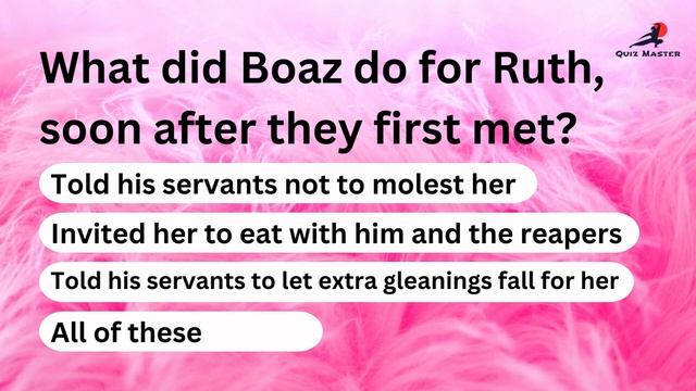 Book of RUTH Quiz 1