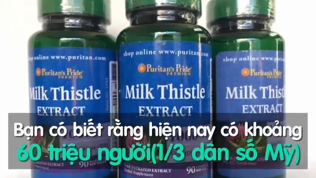 Viên uống bổ gan Milk Thistle 4:1 Extract 1000 mg (Silymarin) Puritan's Pride