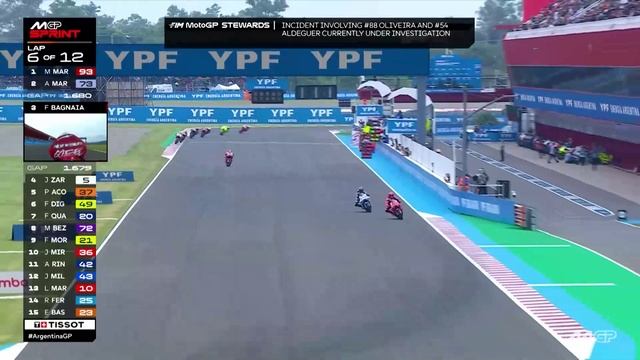Топ-3 момента спринта Гран-при Аргентины 2025 Moto GP (на русском)