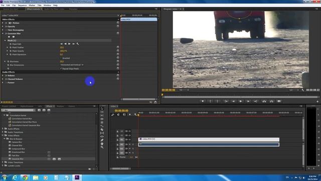 How to Blur Out a Moving Object in Adobe Premiere Pro CC 2014 (Mask Tracking, Car license plate)