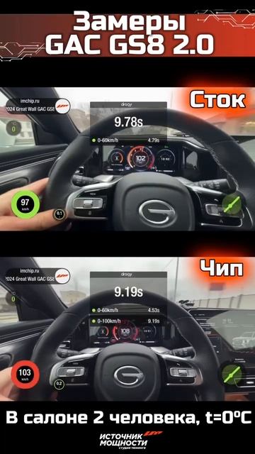 GAC GS8 2.0 ЗАМЕР РАЗГОНА 0-100