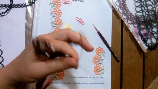 Ankars tatting ,inelul de baza volumetric .