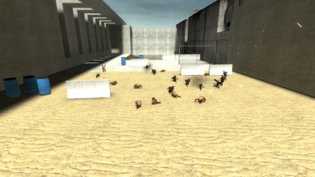 Manhacks vs Headcrabs - Half Life NPC Battles