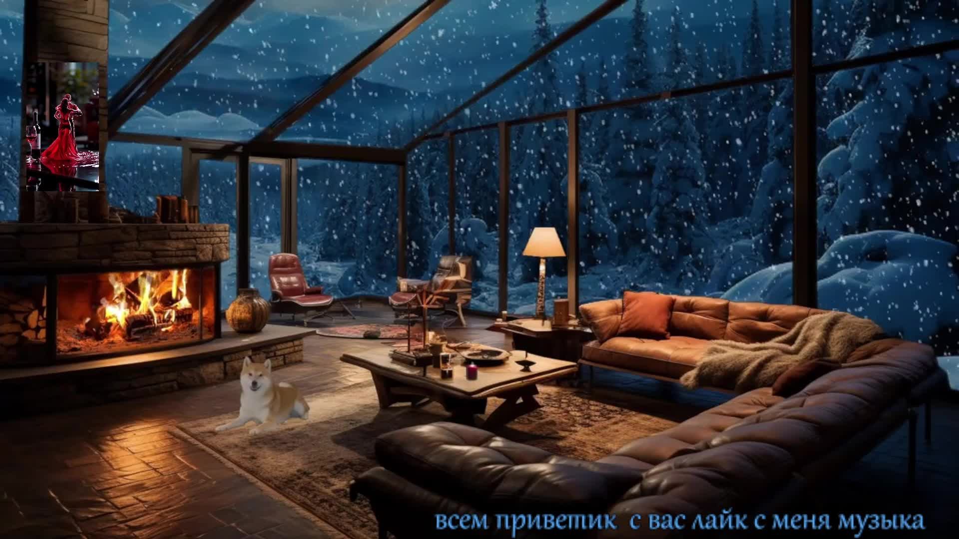 Mузыка для души 🎼🎷💥👍🔔Атмосфера камина 🔥 спокойная музыка спокойствия и комфорта