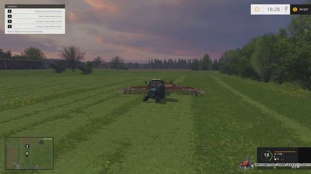 Рабочие будни 6 день.Ворошим траву.Готовим под уборку.Farming Simulator 2015