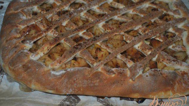 Шарлотка с печеными яблоками