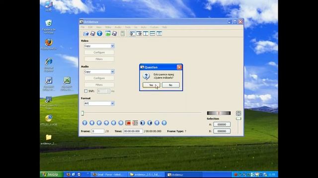 De DVD a AVI amb avidemux