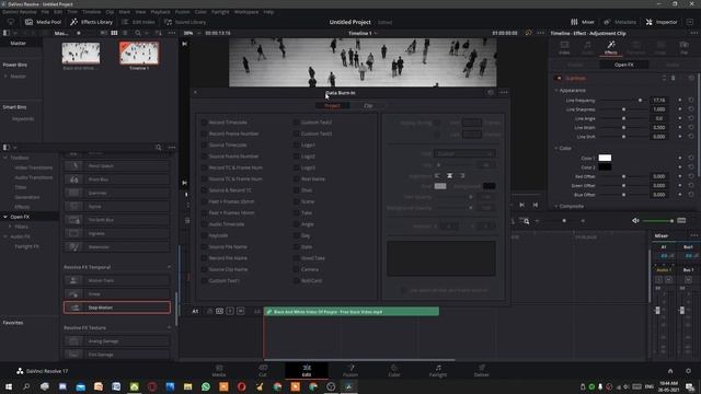 How to make a CCTV effect in Davinci Resolve 16 & 17 free version     *GIVEAWAY*