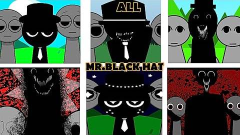 Incredibox - Sprunki ВСЕ MR.BLACK HAT в случайных разных модах