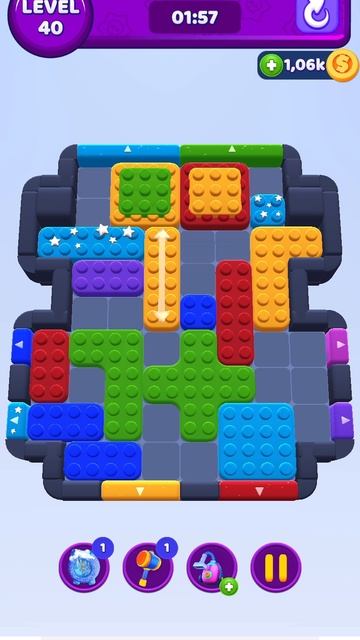Mobile_games: Color Block Jam (40 уровень)