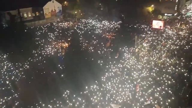 Обстановка на самых масштабных в современной истории протестах в Белграде