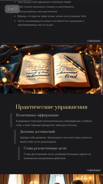 Гайд для работы с самооценкой