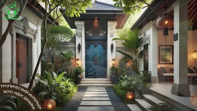Тропический интерьер фото идеи для вдохновения 🌴🛋️🏝️ (45)