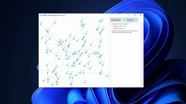 GRAPH / Walkers looking for an exit - v1