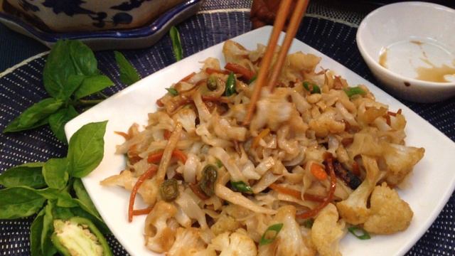 Лапша рамен с цветной капустой