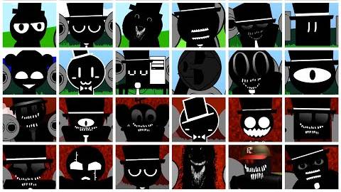 Incredibox Sprunki - Все персонажи Retake Black