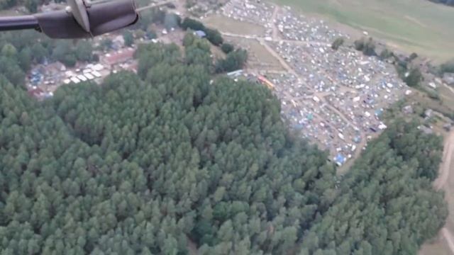 Полёт на мото дельтаплане над Лидским байк фестом