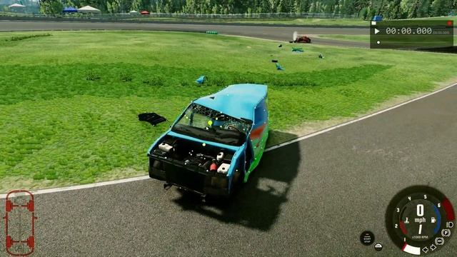Уничтожаем фургон Scooby Doo в BeamNG Drive