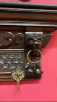 Старинная настенная вешалка 132см