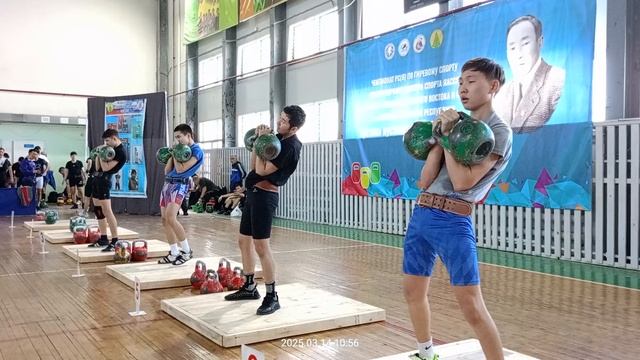 Лично-командный чемпионат и первенство РС(Я) с. Таатта ,толчок юноши до 65 кг группа Б