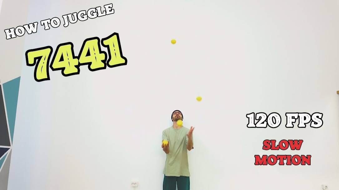 7441 Juggling Trick - Super Slow Motion 120 fps 🪬