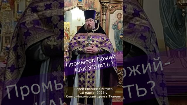 Промысел Божий – как узнать. Промысел Божий узнаете из своей жизни. Нужно довериться воле Божией.