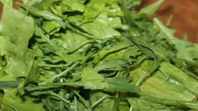 Зеленый салат с сельдереем и овощами