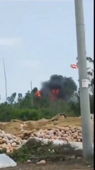 Падение истребителя ВВС НОАК