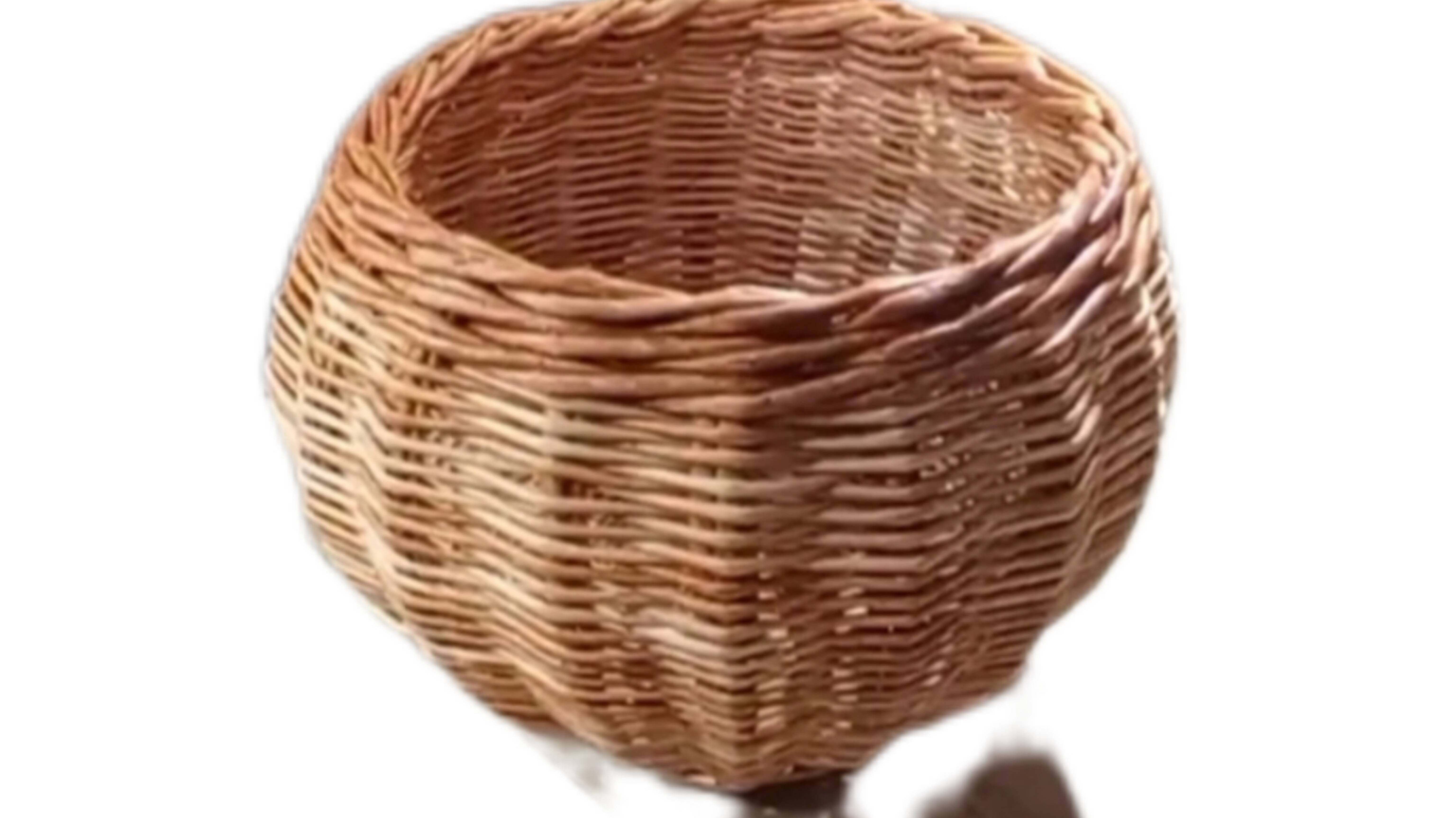 МК. Корзина Горшок из бумажной лозы. #104